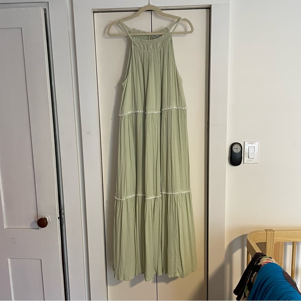 Rachel Zoe Sage Green Maxi Dress Size 8 NWT